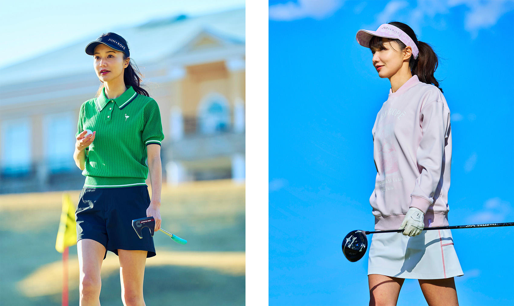 Malbon Golf レディース ゴルフウェア 伸縮性抜群 2点 新作☘️限定 UNDOVE パンツ 「UNDOVEgolf×三枝こころコラボ」「UV/吸水速乾/接触冷